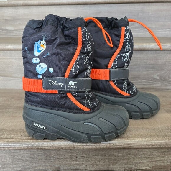 Sorel Disney X flurry Frozen snow boots features Olaf kids size 2 - Picture 1 of 7